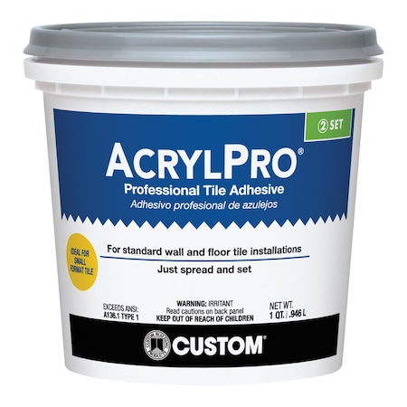 Acrylpro Custom Building Products AcrylPro Ceramic Tile Adhesive 1 qt ARL4000QT